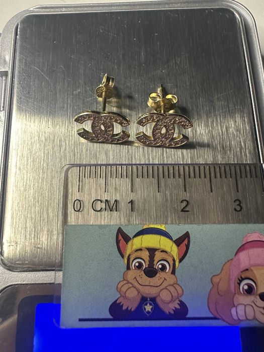 Zlote kolczyki Chanel