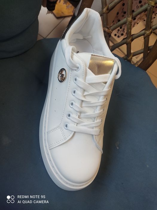 Piękne białe adidaski na platformie rozm 41