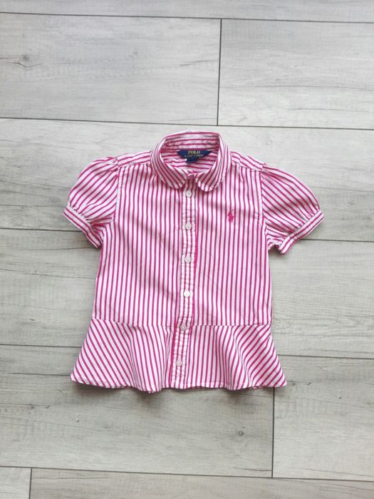 Ralph Lauren polo oryginalny t-shirt koszulka bluzka w paski rozm 110