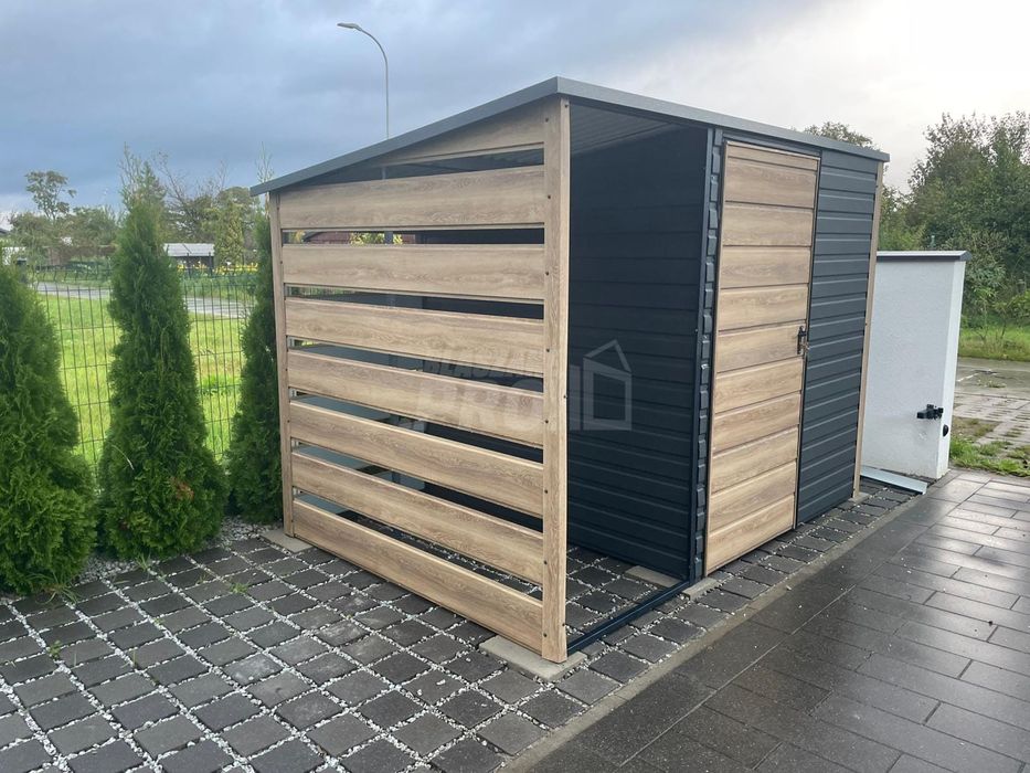 Schowek - domek ogrodowy 2x2m - wiata 1m  okno - winchester  GP690