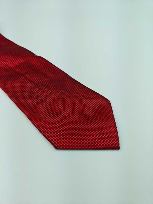 Andrew's Ties czerwony jedwabny krawat paz25