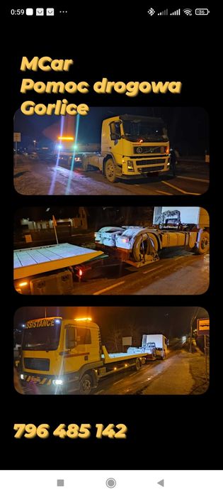 Pomoc Drogowa 24H Autolaweta Holowanie Dostawcze Ciężarowe Autobusy