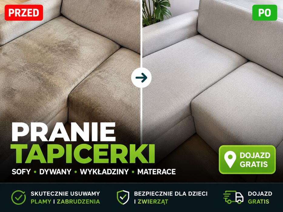 Pranie tapicerki meblowej, dywanów i wykładzin