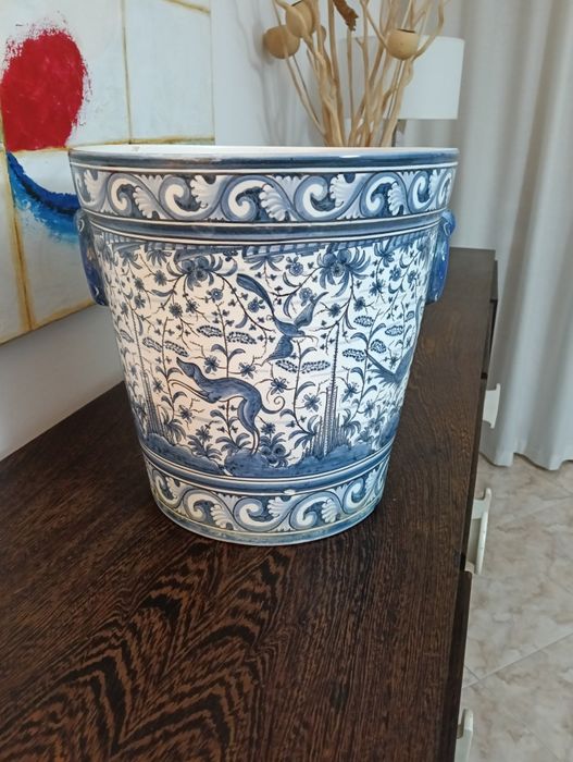 Vaso antigo pintado á mão, loiça de estrela de Conímbriga secXVII