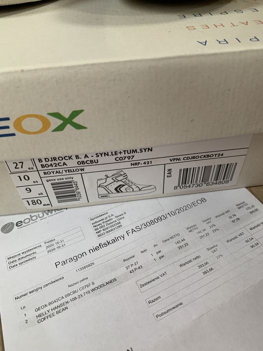 Buty Geox 27 półbuty sneakersy