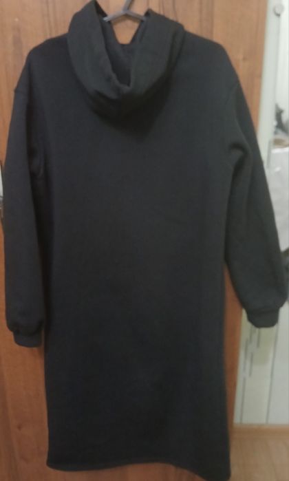 Чёрное платье худи