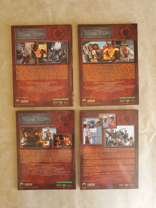 Caixa usada com 3 DVDs de Indiana Jones