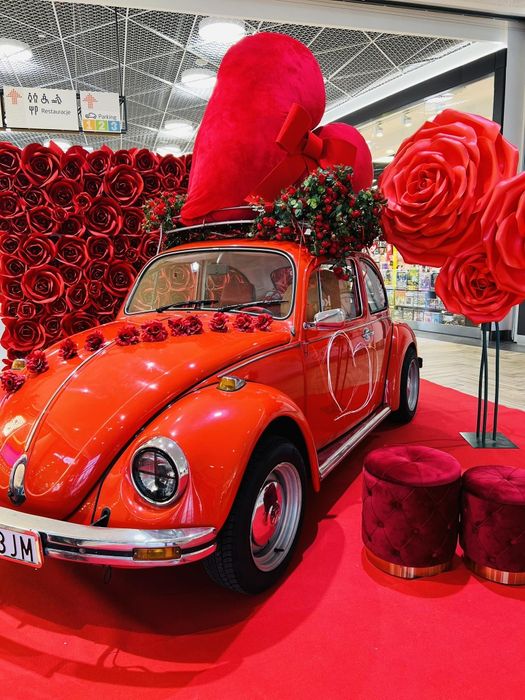 Wynajem okazjonalny Czerwony VW Garbus 1200 . Sesje, święta, Walentynki, urodziny.