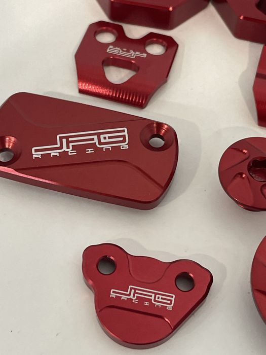 kit de acessórios em alumínio CNC vermelho da marca JFG