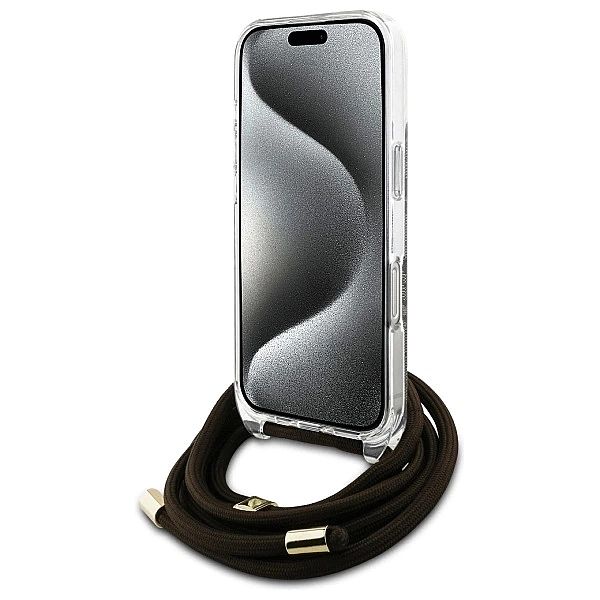 Guess GUHCP16LHC4SEW iPhone 16 Pro 6.3" brązowy/brown hardcase Crossbo
