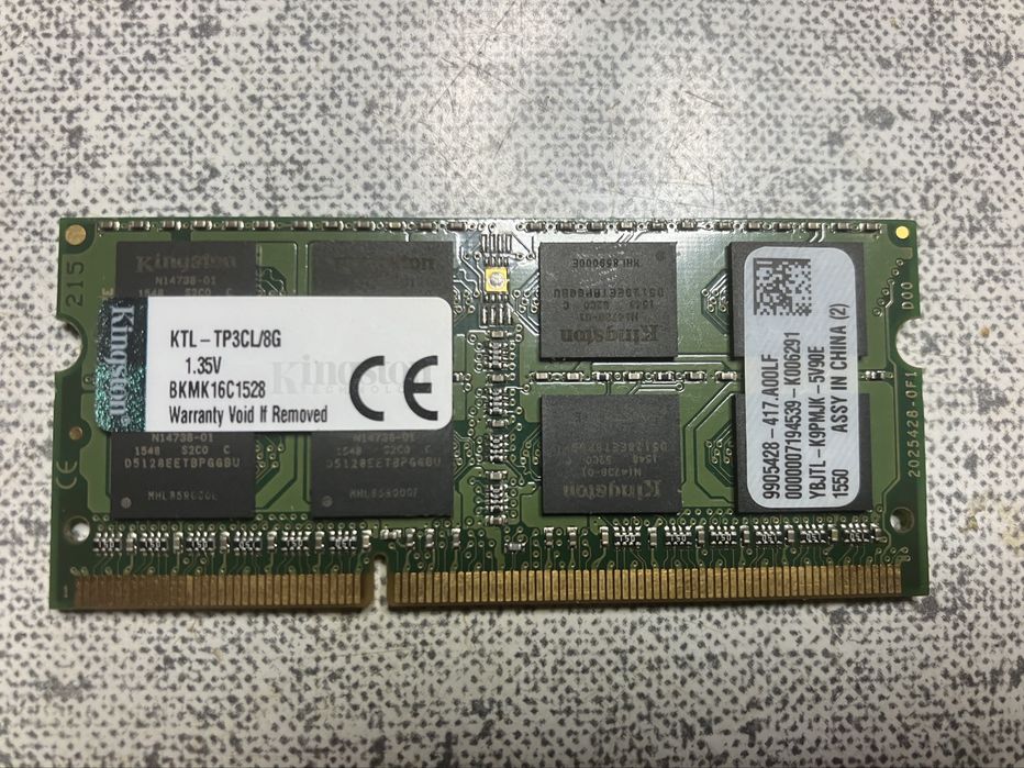 Оперативна памʼять Kingston  DDR3L  8 GB SO-DIMM