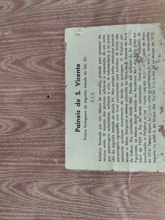 Reprodução políptico painéis de São Vicente