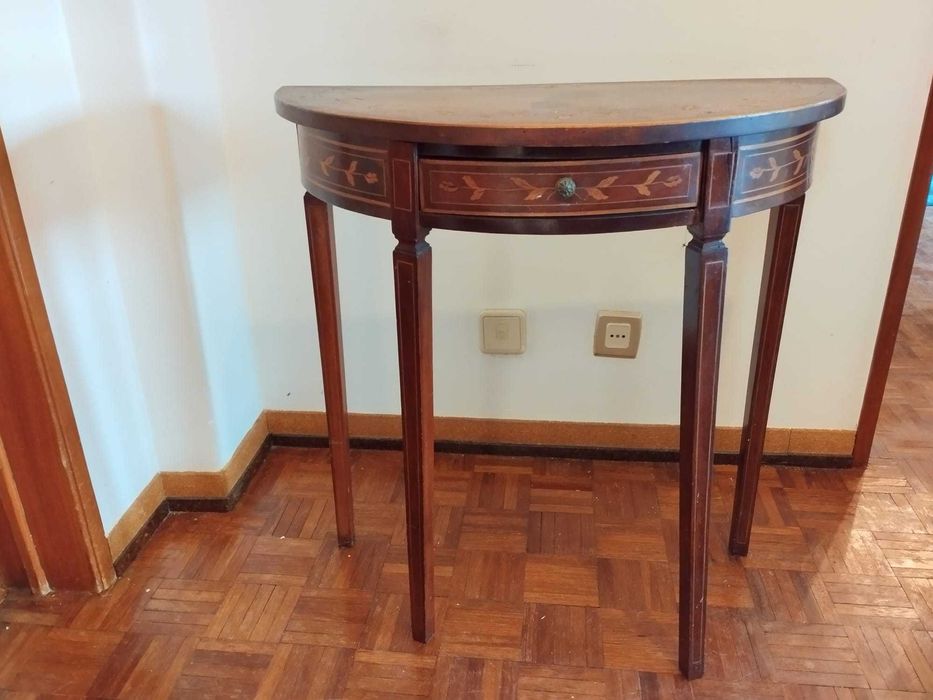 Mesa consola demi-lune vintage