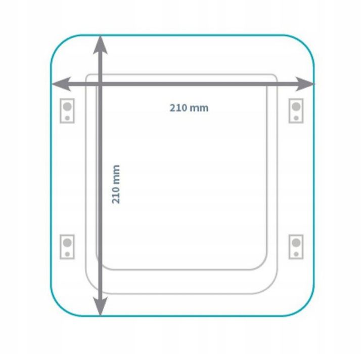 Drzwiczki wahadłowe dla kota psa SureFlap 21 x 21 cm białe odczyt chip