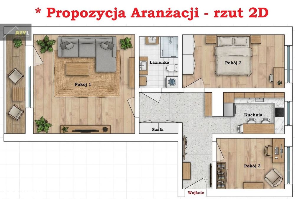Pogoń, ul. Hallera – Przytulne 3 pokoje z balkonem.
