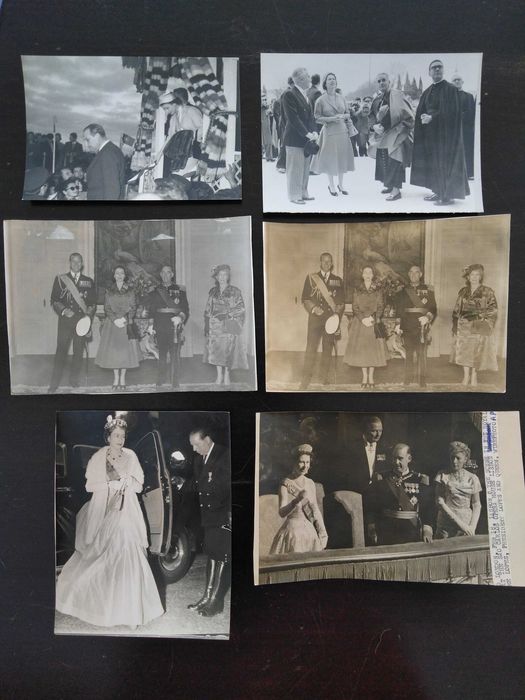 fotos antigas da visita da rainha Isabel II a Portugal em 1957 e afins