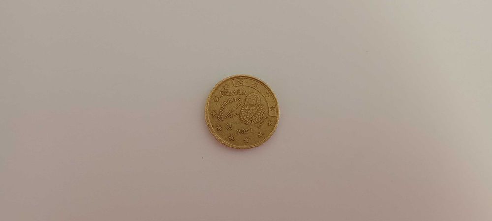 Moeda 50 centimos Espanha 2001 Miguel de Cervantes