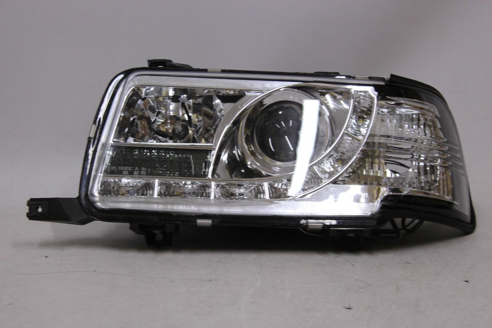 Lampy reflektory przednie przód AUDI 80 B4 91-96 Dayline LED CHROM TUNING NOWE