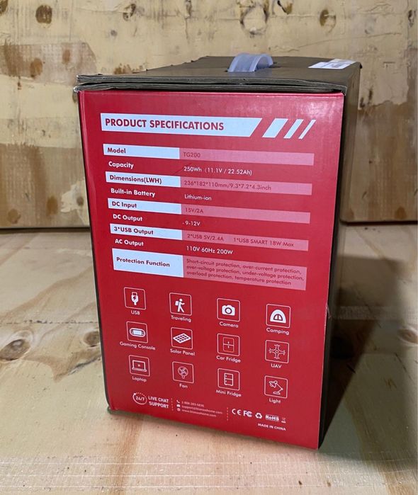 Портативна електростанція BIZEWO, резервний акумулятор, павербанк