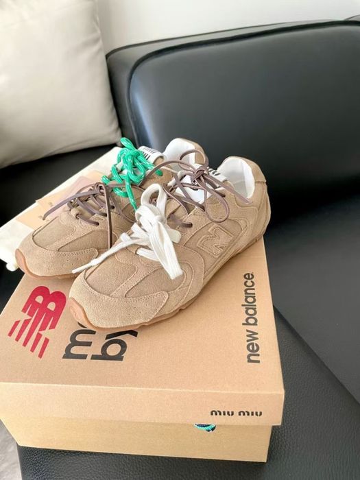 Sneakersy Miu Miu New Balance beige