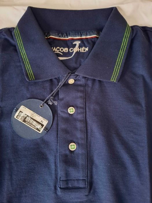 Polo novo italiano manga cumprida Jacob Cohën XL