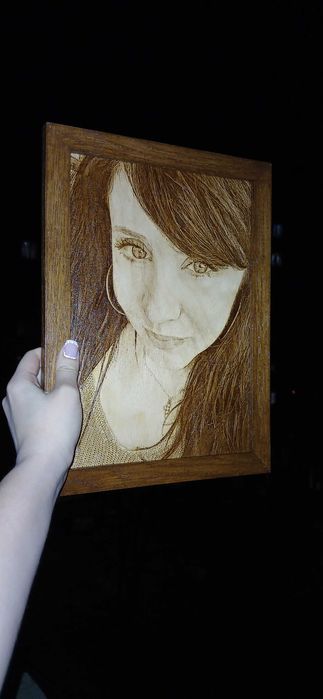 Выжигание портретов на дереве/випалювання портретів/фото на дереві