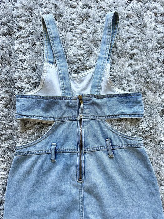 Reserved ogrodniczki z wycięciami ekstra jeans 152