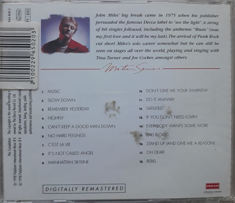 CD John Miles - Master Series Best Of