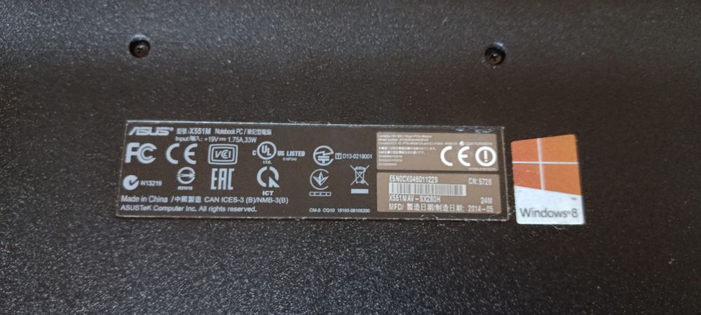 Portátil Asus X551m (avariado)