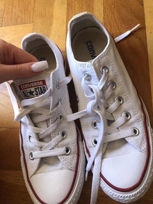 Converse białe niskie low white all star trampki 36,5