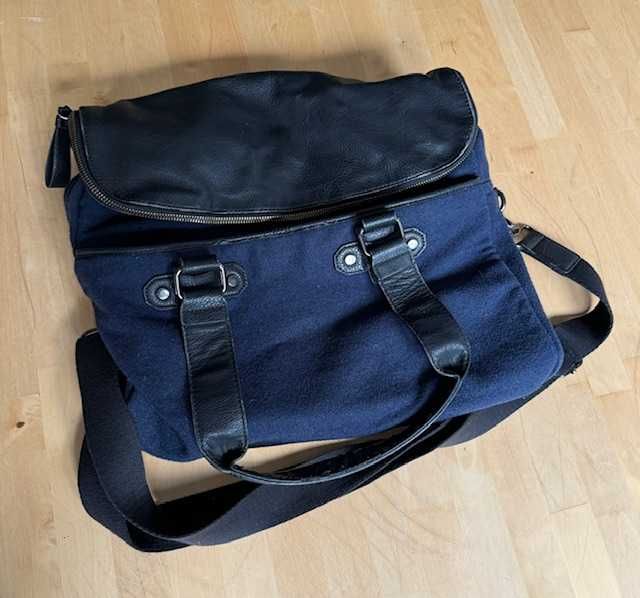 Torba męska Aldo, używana, niebieska, do pracy