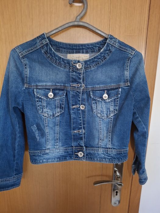 Blusao de ganga, marca stradivarius. Otimo estado