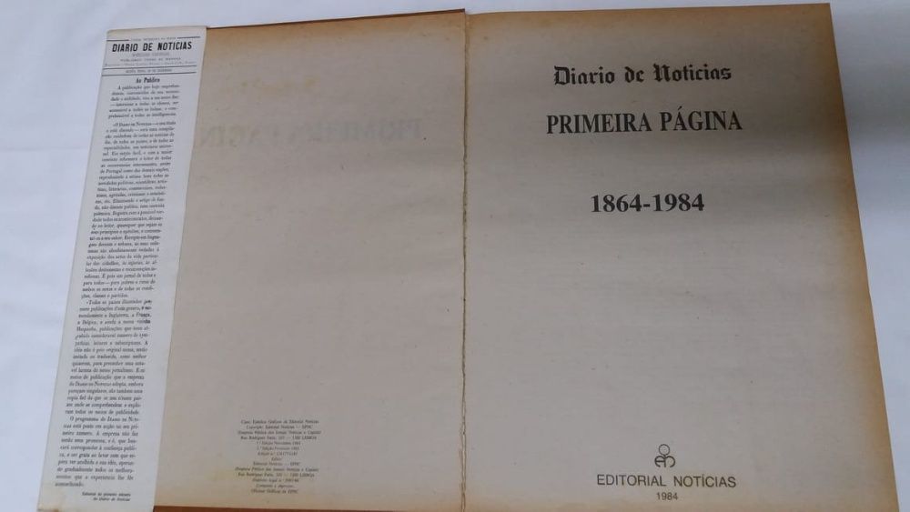 "Primeira Página do Diário de Notícias desde 1864 até 1994"