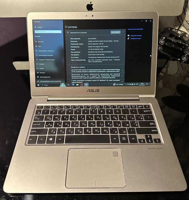 Ноутбук Ультрабук Asus Zenbook i5-8250(1.6-3.4 ГГц)ОЗУ 8GB/ SSD 256GB
