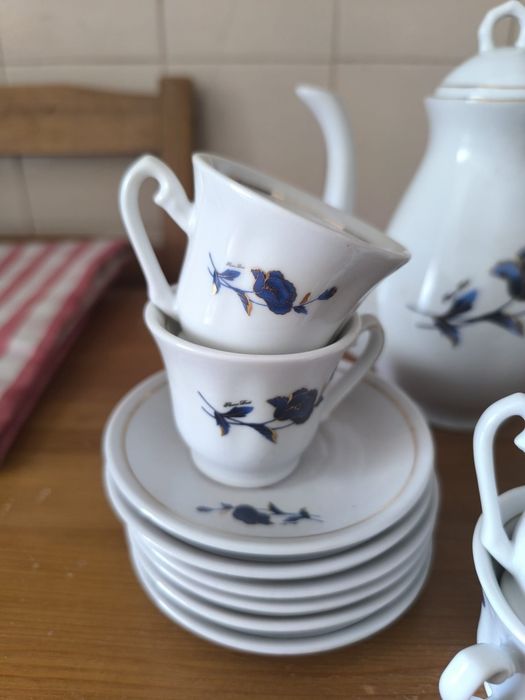 Serviço de café vintage