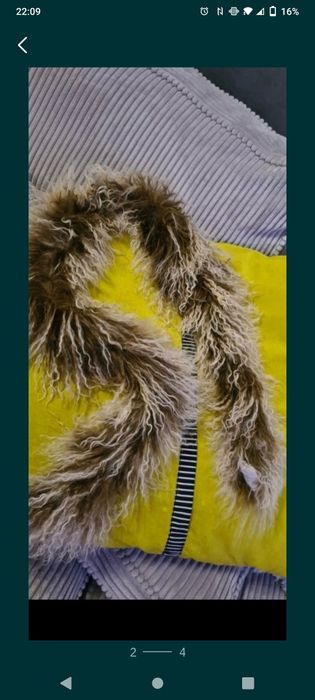 Szal futerko baranek naturalne next 120 cm