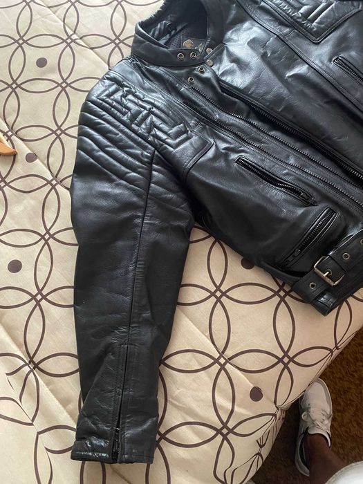 Casaco de Mota Wildcat em Pele Genuína – Vintage – Tamanho 54 / XL