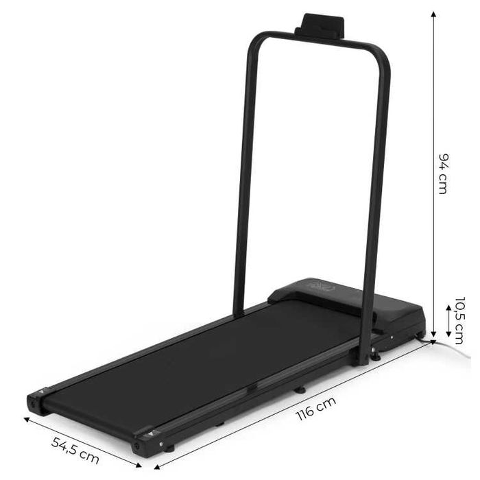 BIEŻNIA DOMOWA elektryczna + poręcz / WALKING PAD treningowy do 10km/h