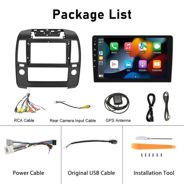 Rádio 9" android Nissan Navara CARPLAY WIFI GPS Canbus 2/32GB Novo