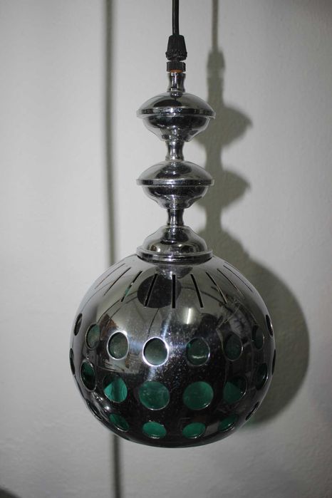 Antigo candeeiro - Space Age - Anos 60 / 70 - Cromado - Design
