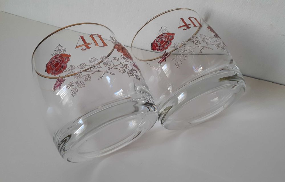 szklanka do whisky na 40 urodziny zdobiona