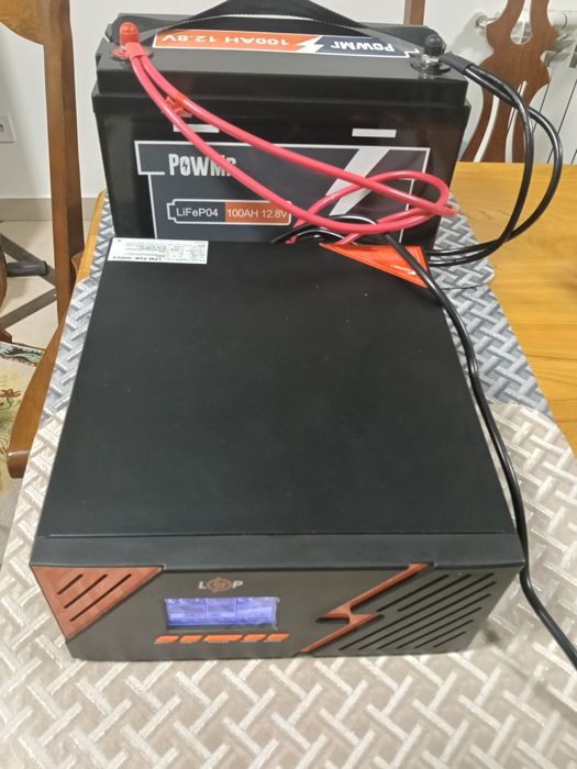 Інвертор+аккум100а.г.,дбж  lpm psw1500wa
