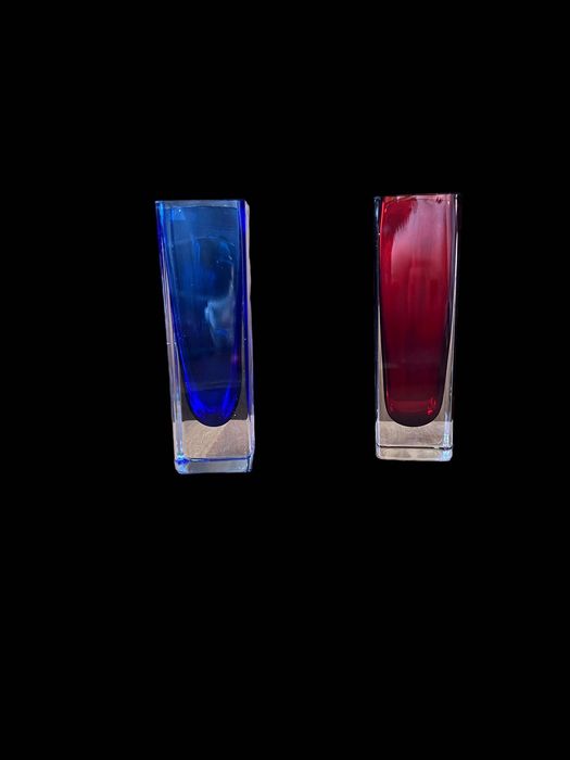 Wazon w stylu Murano Sommerso vintage prl