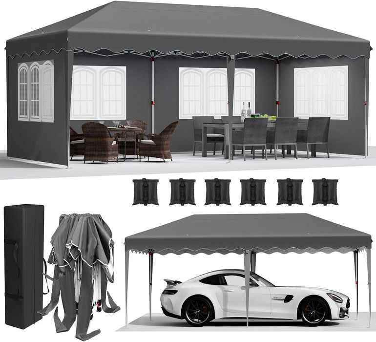 Namiot Ogrodowy 3X6 M 4 Ściany WODOODPORNY Materiał OXFORD 420D UV50+