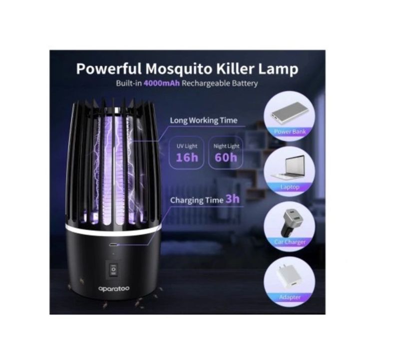 Lampa owadobójcza UV USB elektryczna Aparatoo bezprzewodowa