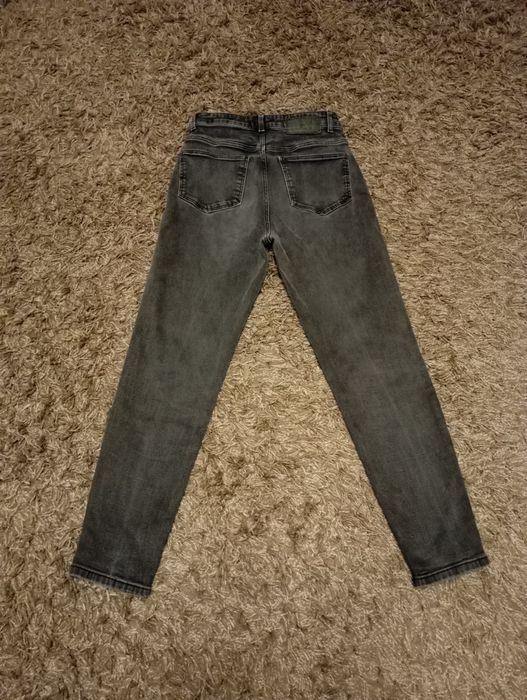 Мом джинсы,б/у.Брюки  кожаные новые