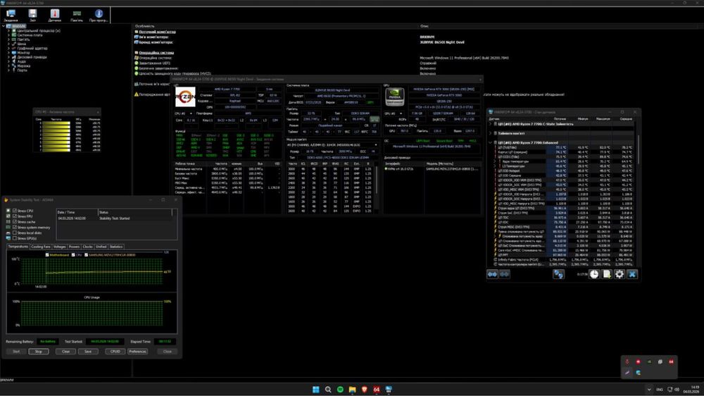 Ігровий ПК Mini ITX Ryzen 7700 + RTX 5060 32GB DDR5