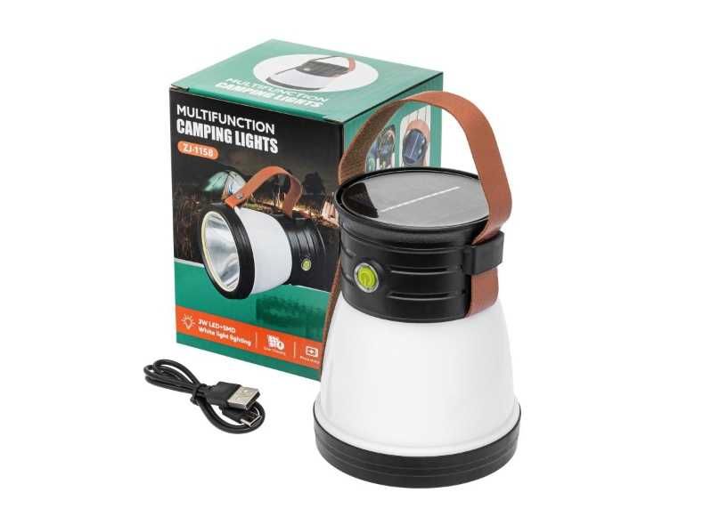 Фонарь лампа ZJ-1128B на солнечной батарее с USB