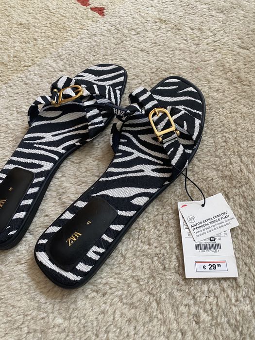 Chinelos zara zebra novos com etiqueta