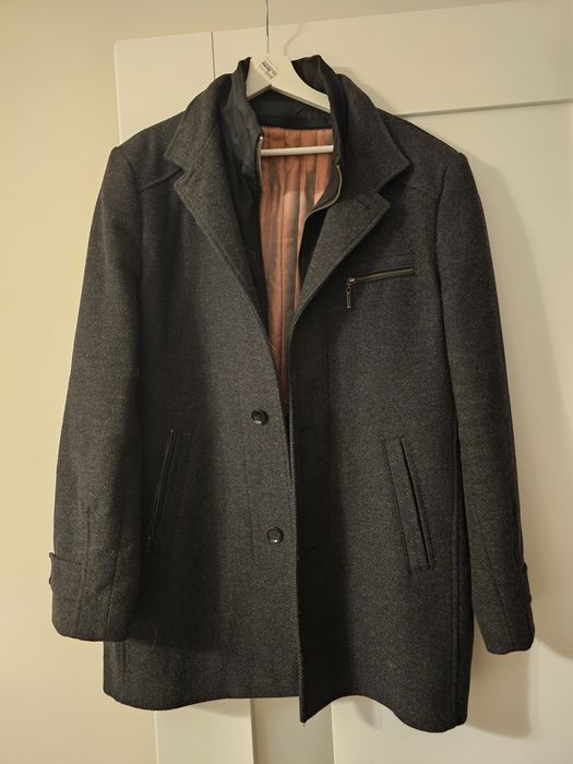 Płaszcz męski zimowy z welny